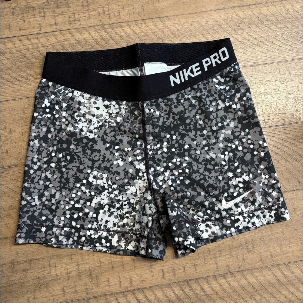 Nike Pro Black and Gray Athletic Shorts